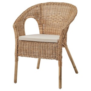 IKEA AGEN chair with cushion, rattan/Norna natural, Ikea Ireland | 1625IJHEW