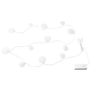 IKEA AKTERPORT LED string light with 12 lights, battery operated/Pebbles white, Ikea Ireland | 4123XDWZK