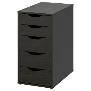 IKEA ALEX drawer unit, 14 1/8x27 1/2 in Black / Brown, Ikea Ireland | 9607HQUOD