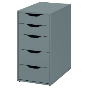 IKEA ALEX drawer unit, 14 1/8x27 1/2 in Gray / Turquoise, Ikea Ireland | 9041VGQJE