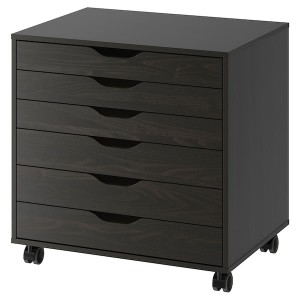IKEA ALEX drawer unit on casters, 26 3/8x26 in Black / Brown, Ikea Ireland | 4531XSPBM