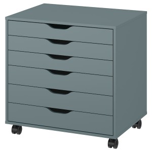 IKEA ALEX drawer unit on casters, 26 3/8x26 in Gray / Turquoise, Ikea Ireland | 4367BQIEM