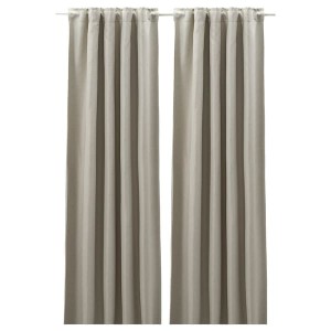 IKEA ANNAKAJSA room darkening curtains, 1 pair, 57x98 in Light Gray, Ikea Ireland | 9157CXEGH