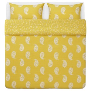 IKEA AROMATISK duvet cover and pillowcase(s), Full/Queen Yellow, Ikea Ireland | 4317GCTIO