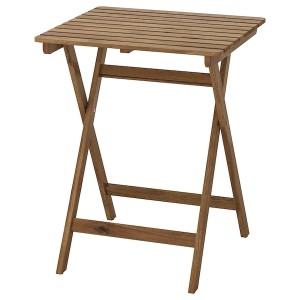 IKEA ASKHOLMEN Table, outdoor, gray-brown foldable gray-brown stained light brown stained light brown, Ikea Ireland | 9617NTQJF