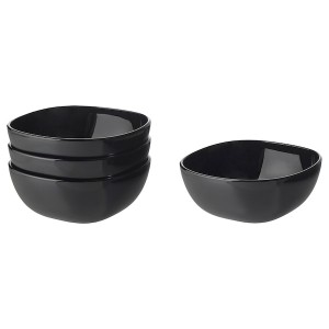 IKEA BACKIG bowl, black, 5 ½ in, 4 pack, Ikea Ireland | 7539CAUDW