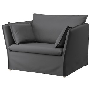 IKEA BACKSÄLEN cover 1.5-seat armchair Hallarp Gray, Ikea Ireland | 7265ARDYM