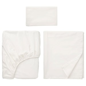 IKEA BALSAMPOPPEL sheet set, Twin White, Ikea Ireland | 6293DVWYB