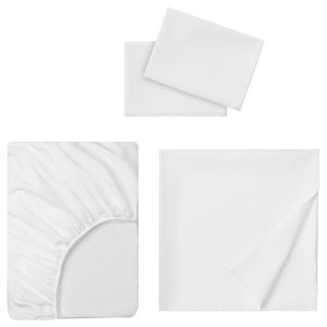 IKEA BANDPALPMAL sheet set, Full/Double White, Ikea Ireland | 2538JUBIS