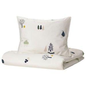 IKEA BARNDRÖM duvet cover and pillowcase(s), forest animal pattern, Twin Multicolor, Ikea Ireland | 9510GROSU
