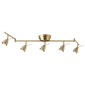 IKEA BAROMETER ceiling track, 5-spots, brass color, Ikea Ireland | 8492TZPLH