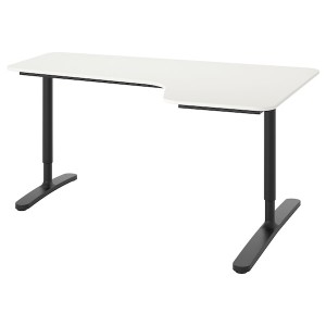 IKEA BEKANT corner desk-right, 63x43 1/4 in White / Black, Ikea Ireland | 1859AFJMZ
