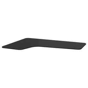 IKEA BEKANT corner table top left stained ash veneer, 63x43 1/4 in Black, Ikea Ireland | 8174SRCJB