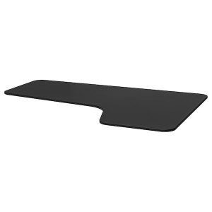 IKEA BEKANT corner table top right stained ash veneer, 63x43 1/4 in Black, Ikea Ireland | 3216KVSZP