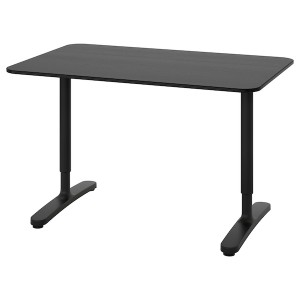 IKEA BEKANT desk stained ash veneer/black, 47 1/4x31 1/2 in Black, Ikea Ireland | 0437ZGVEP