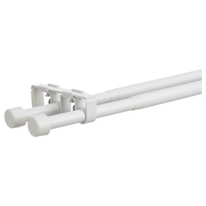 IKEA BEKRÄFTA double curtain rod set, 47 ¼-82 ¾ 3/4 in White, Ikea Ireland | 6832EGWIQ