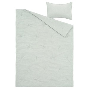 IKEA BERGPALM comforter set, Twin/Twin X-long Green / Stripe, Ikea Ireland | 2690CUNBS