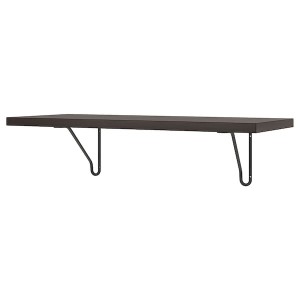 IKEA BERGSHULT / FÖRLÄGGARE wall shelf, 31 1/2x11 3/4 in Brown / Black / Black, Ikea Ireland | 0837ZYWJX