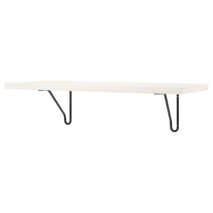 IKEA BERGSHULT / FÖRLÄGGARE wall shelf, 31 1/2x11 3/4 in Black / White, Ikea Ireland | 8436WIJCR