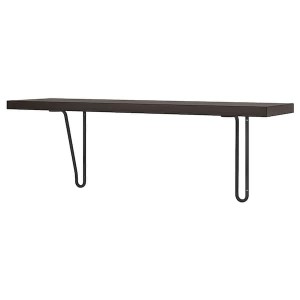 IKEA BERGSHULT / FÖRLÄGGARE wall shelf, 31 1/2x7 7/8 in Brown / Black / Black, Ikea Ireland | 6401ZUQFK