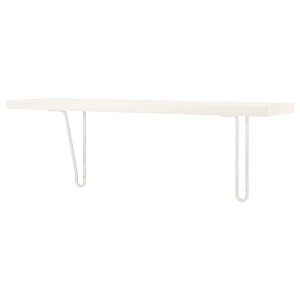 IKEA BERGSHULT / FÖRLÄGGARE wall shelf, 31 1/2x7 7/8 in White / White, Ikea Ireland | 4819NITWL