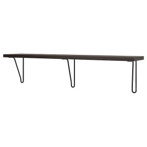 IKEA BERGSHULT / FÖRLÄGGARE wall shelf, 47 1/4x7 7/8 in Brown / Black / Black, Ikea Ireland | 2409EVSUN
