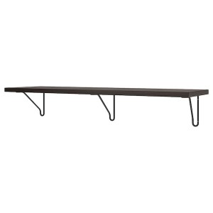 IKEA BERGSHULT / FÖRLÄGGARE wall shelf, 47 1/4x11 3/4 in Brown / Black / Black, Ikea Ireland | 4805ENHFL