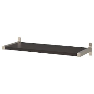 IKEA BERGSHULT / GRANHULT wall shelf, 31 1/2x11 3/4 in Brown / Black / Nickel Plated, Ikea Ireland | 1708SVTUG