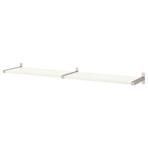 IKEA BERGSHULT / GRANHULT wall shelf, 63x11 3/4 in White / Nickel Plated, Ikea Ireland | 9238KWZCU