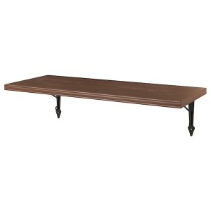 IKEA BERGSHULT / KROKSHULT wall shelf, 31 1/2x11 3/4 in Walnut Effect / Anthracite, Ikea Ireland | 2465ARNUP