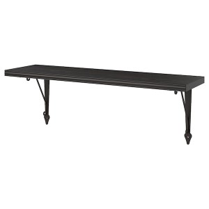 IKEA BERGSHULT / KROKSHULT wall shelf, 31 1/2x7 7/8 in Brown / Black / Anthracite, Ikea Ireland | 1769QSWHB