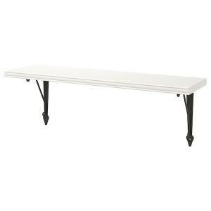 IKEA BERGSHULT / KROKSHULT wall shelf, 31 1/2x7 7/8 in White / Anthracite, Ikea Ireland | 2546FOSCX