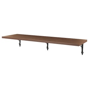 IKEA BERGSHULT / KROKSHULT wall shelf, 47 1/4x11 3/4 in Walnut Effect / Anthracite, Ikea Ireland | 0648XSCWN