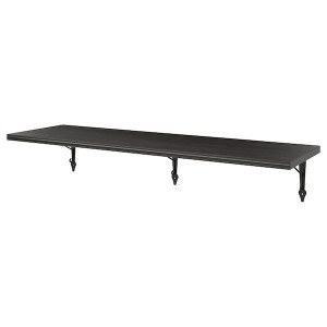 IKEA BERGSHULT / KROKSHULT wall shelf, 47 1/4x11 3/4 in Brown / Black / Anthracite, Ikea Ireland | 1378EGJNP