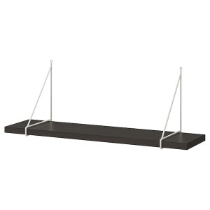 IKEA BERGSHULT / PERSHULT wall shelf, 31 1/2x7 7/8 in Brown / Black / White, Ikea Ireland | 6908WNBXD