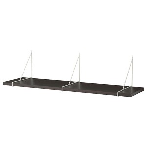 IKEA BERGSHULT / PERSHULT wall shelf, 47 1/4x11 3/4 in Brown / Black / White, Ikea Ireland | 2073TKUCP