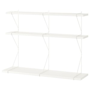 IKEA BERGSHULT / PERSHULT wall shelf combination, white/white, 47 1/4x11 3/4x35 7/8 in, Ikea Ireland | 5627NQLSB