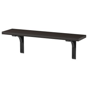 IKEA BERGSHULT / RAMSHULT wall shelf, 31 1/2x7 7/8 in Brown / Black, Ikea Ireland | 1580LUTJS