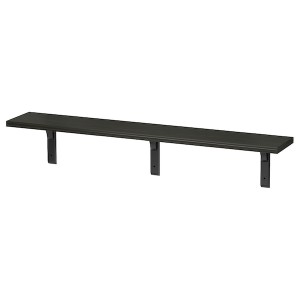 IKEA BERGSHULT / RAMSHULT wall shelf, 47 1/4x7 7/8 in Brown / Black, Ikea Ireland | 5046OPRGN