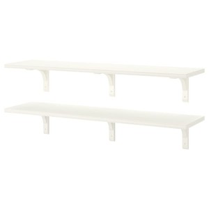IKEA BERGSHULT / RAMSHULT wall shelf combination, 47 1/4x11 3/4 in White, Ikea Ireland | 3209LZNAT