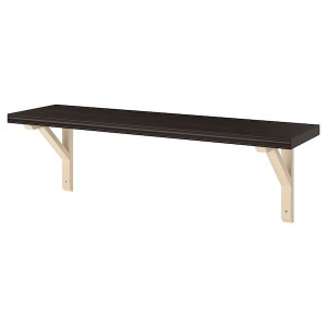 IKEA BERGSHULT / SANDSHULT wall shelf, 31 1/2x7 7/8 in Brown / Black / Aspen, Ikea Ireland | 9480JFKUO