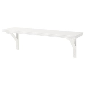 IKEA BERGSHULT / SANDSHULT wall shelf, 31 1/2x7 7/8 in White / White Stained Aspen, Ikea Ireland | 4360EUXKJ