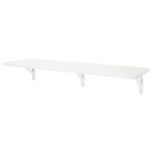 IKEA BERGSHULT / SANDSHULT wall shelf, 47 1/4x11 3/4 in White / White Stained Aspen, Ikea Ireland | 0531XHDLO