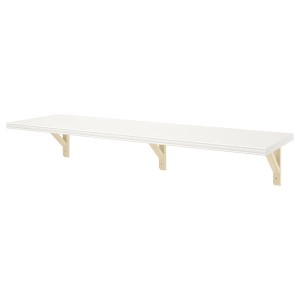 IKEA BERGSHULT / SANDSHULT wall shelf, 47 1/4x11 3/4 in White / Aspen, Ikea Ireland | 9247WFQOY