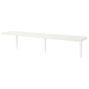 IKEA BERGSHULT / TOMTHULT shelf with bracket, white, 47 1/4x7 7/8 in, Ikea Ireland | 8570MZEFW