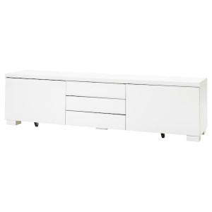 IKEA BESTÅ BURS TV unit, high gloss white, 70 7/8x16 1/8x19 1/4 in, Ikea Ireland | 2974WIYBQ