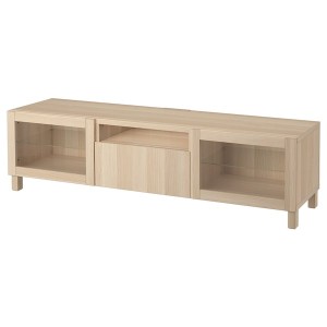 IKEA BESTÅ TV bench, 70 7/8x16 1/2x18 7/8 in White Stained Oak Effect / Lappviken / Stubbarp Wht Stained Oak, Ikea Ireland | 4785IYXSF
