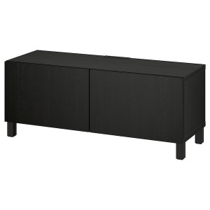 IKEA BESTÅ TV bench with doors, 47 1/4x16 1/2x18 7/8 in Black / Brown / Lappviken / Stubbarp Black / Brown, Ikea Ireland | 7148KANYM