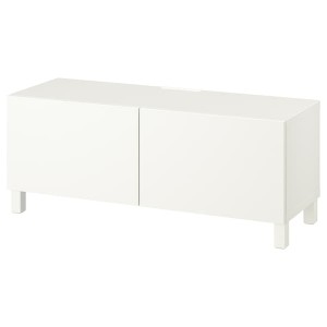 IKEA BESTÅ TV bench with doors, 47 1/4x16 1/2x18 7/8 in White / Lappviken / Stubbarp White, Ikea Ireland | 0729RECJF