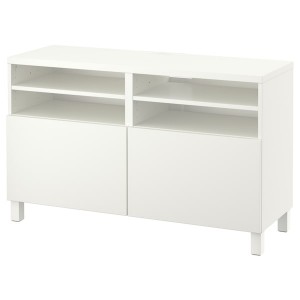 IKEA BESTÅ TV bench with doors, 47 1/4x16 1/2x29 1/8 in White / Lappviken / Stubbarp White, Ikea Ireland | 6538SCUHG